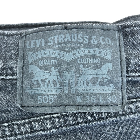 Levi's Black Straight Jean W 36 L 30 - Picture 5 of 10